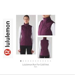 Lululemon Run For The Cold Vest. Burgundy/Plum. Sz 8